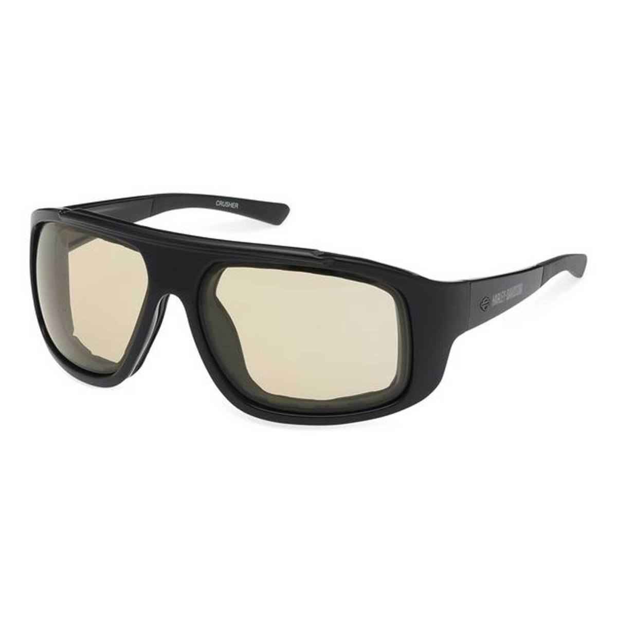 Harley-davidson Men`s Crusher Photochromic Sunglasses Shiny Black Frames