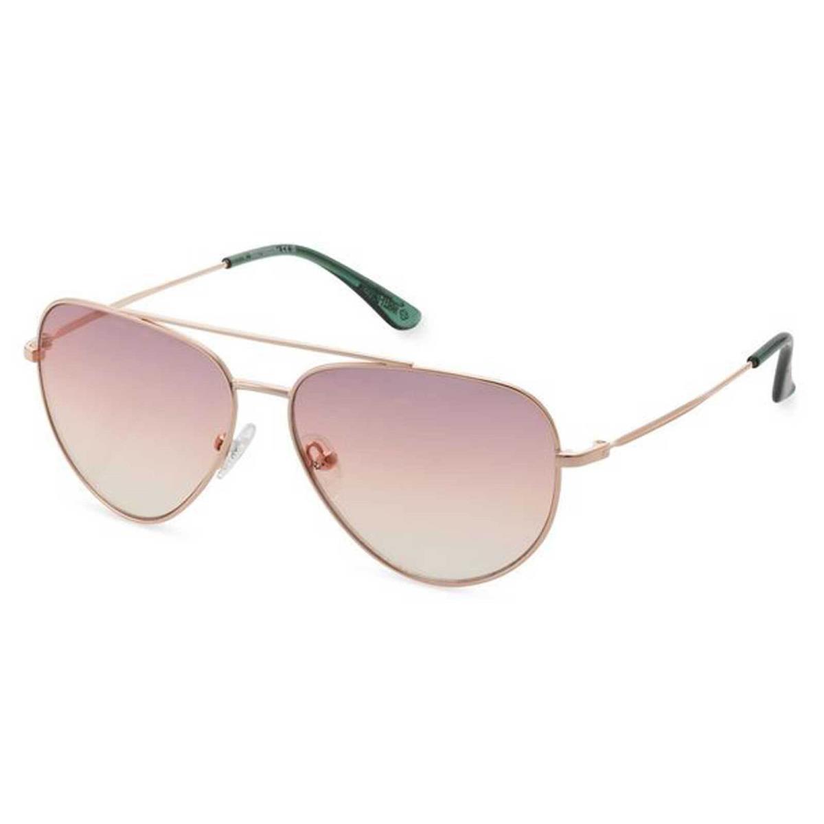 Harley-davidson Women`s Metal Pilot Sunglasses Shiny Rose Gold Frames