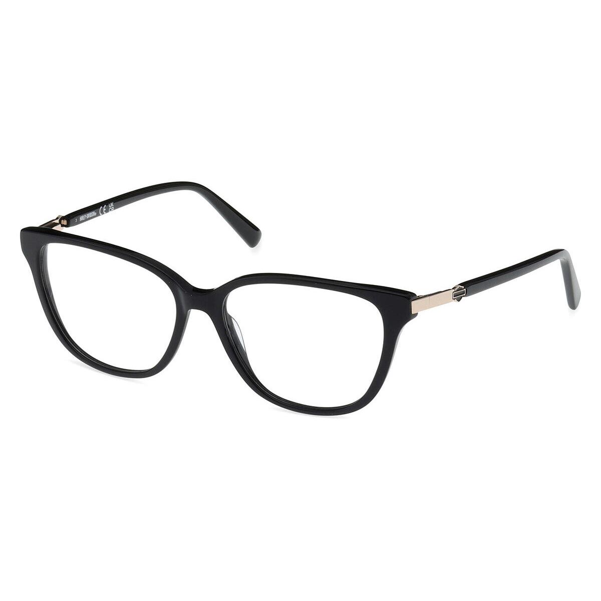 Harley Davidson HD0577 Eyeglasses Women Shiny Black 55mm