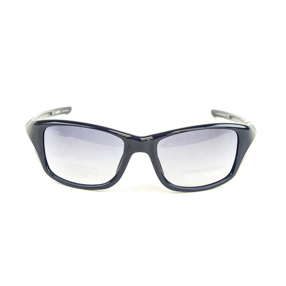 Harley Davidson Hdx 861 NV-35 Navy Plastic Wrap Sunglasses Frame 57-18-135 - Frame: Blue, Lens: Gray, Manufacturer: Blue