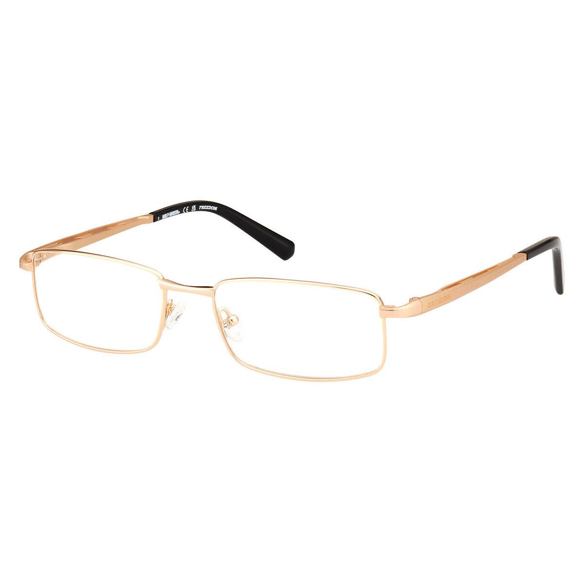 Harley Davidson HD9027 Eyeglasses Men Pale Gold 55mm