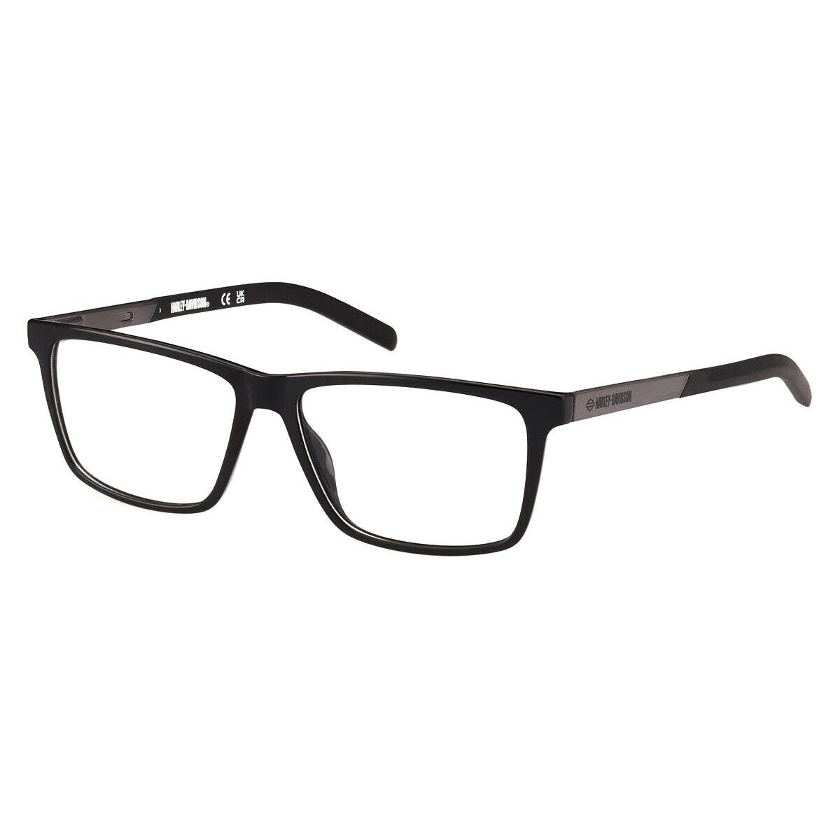 Harley Davidson HD00013 Eyeglasses Men Shiny Black 55mm