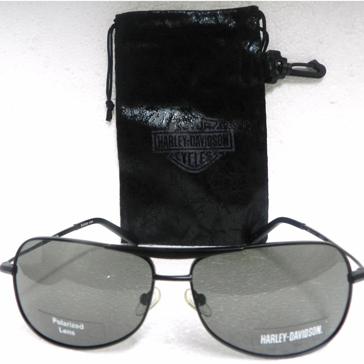 Harley Davidson HDX834 Black Metal Aviator Sunglasses Frame 58-13-140 W/case