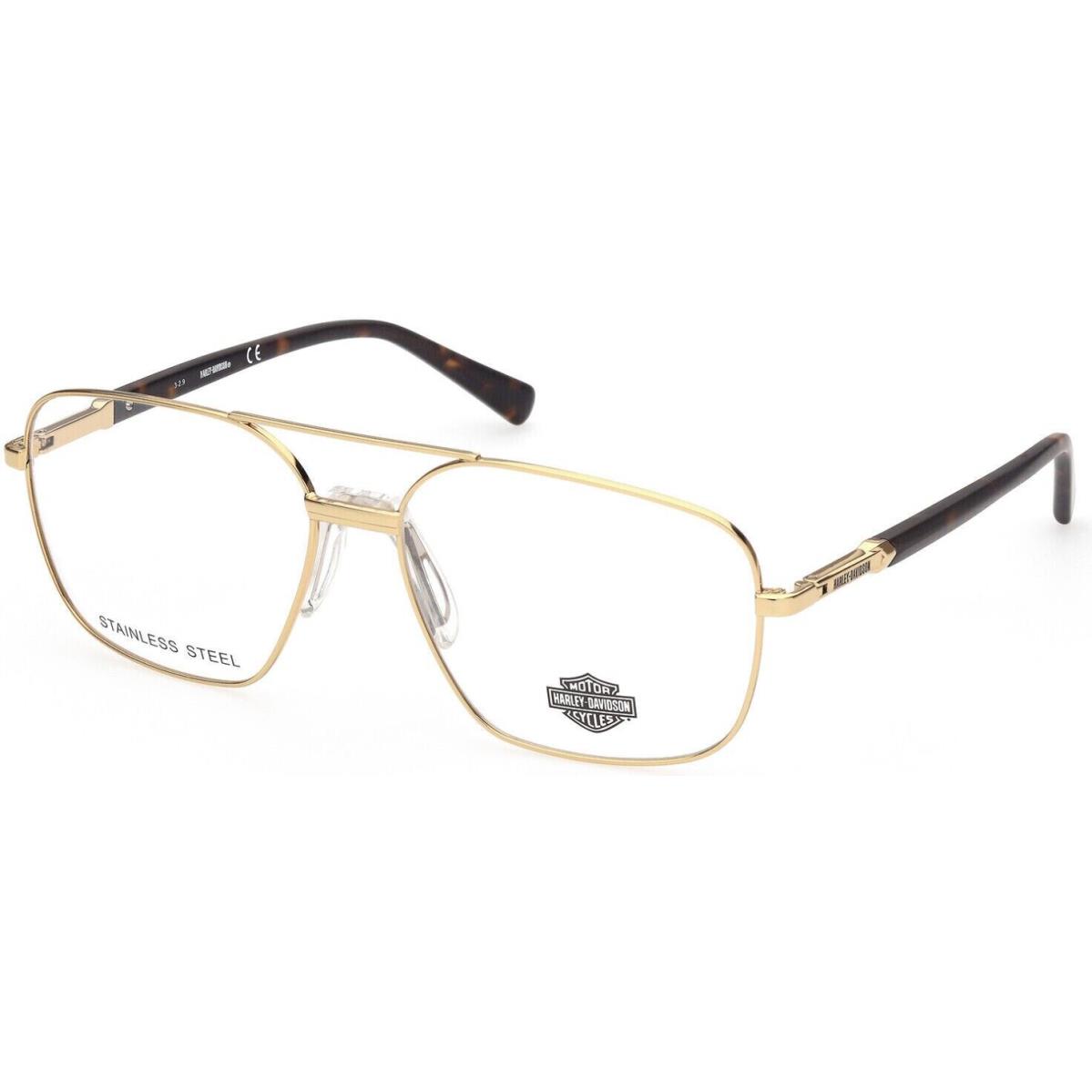 Harley-davidson HD0827 032 Gold Havana Men`s Optical Frame Eyesize 61-16-145