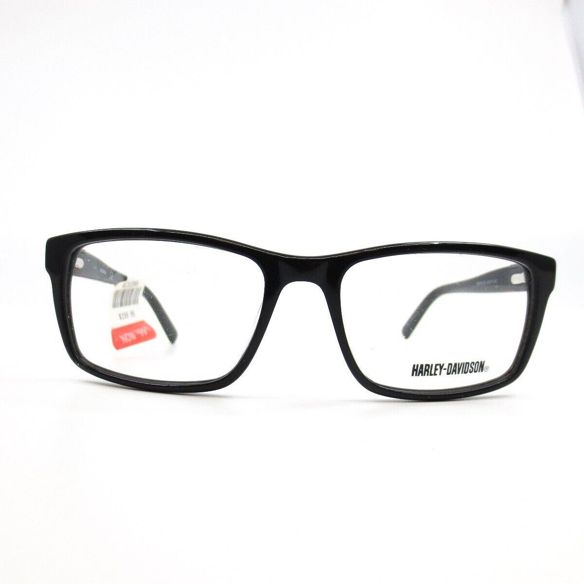 Harley-davidson Eyeglasses Frames HD716 001 Black Rectangle Full Rim 54-16-145