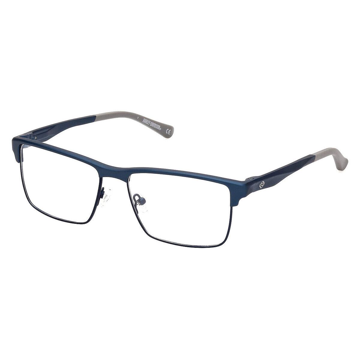 Harley Davidson HD9026 Eyeglasses Men Matte Blue 56mm