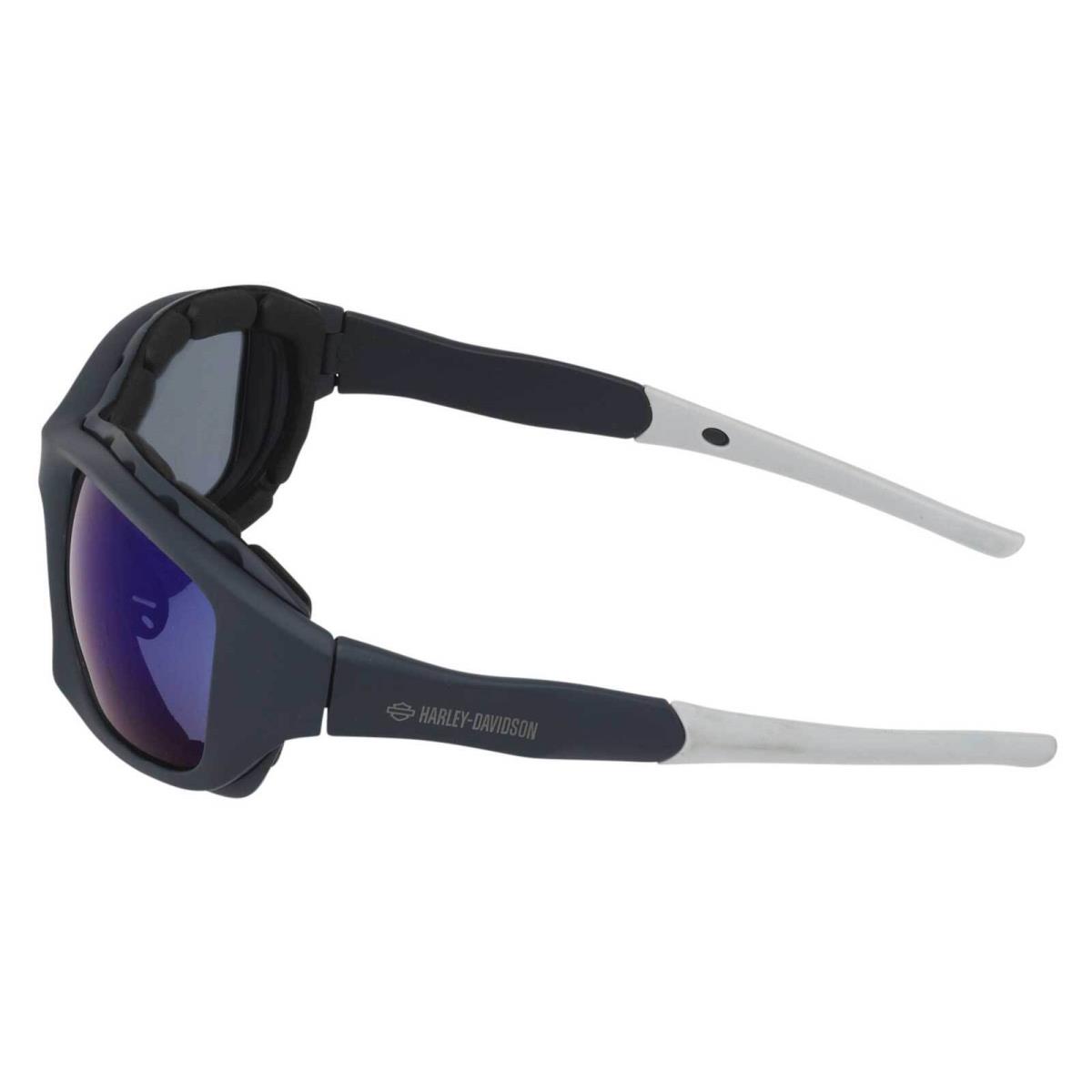 Harley-davidson Men`s Flames Sport Blue Sunglasses Smoke Color Enhancing Lens