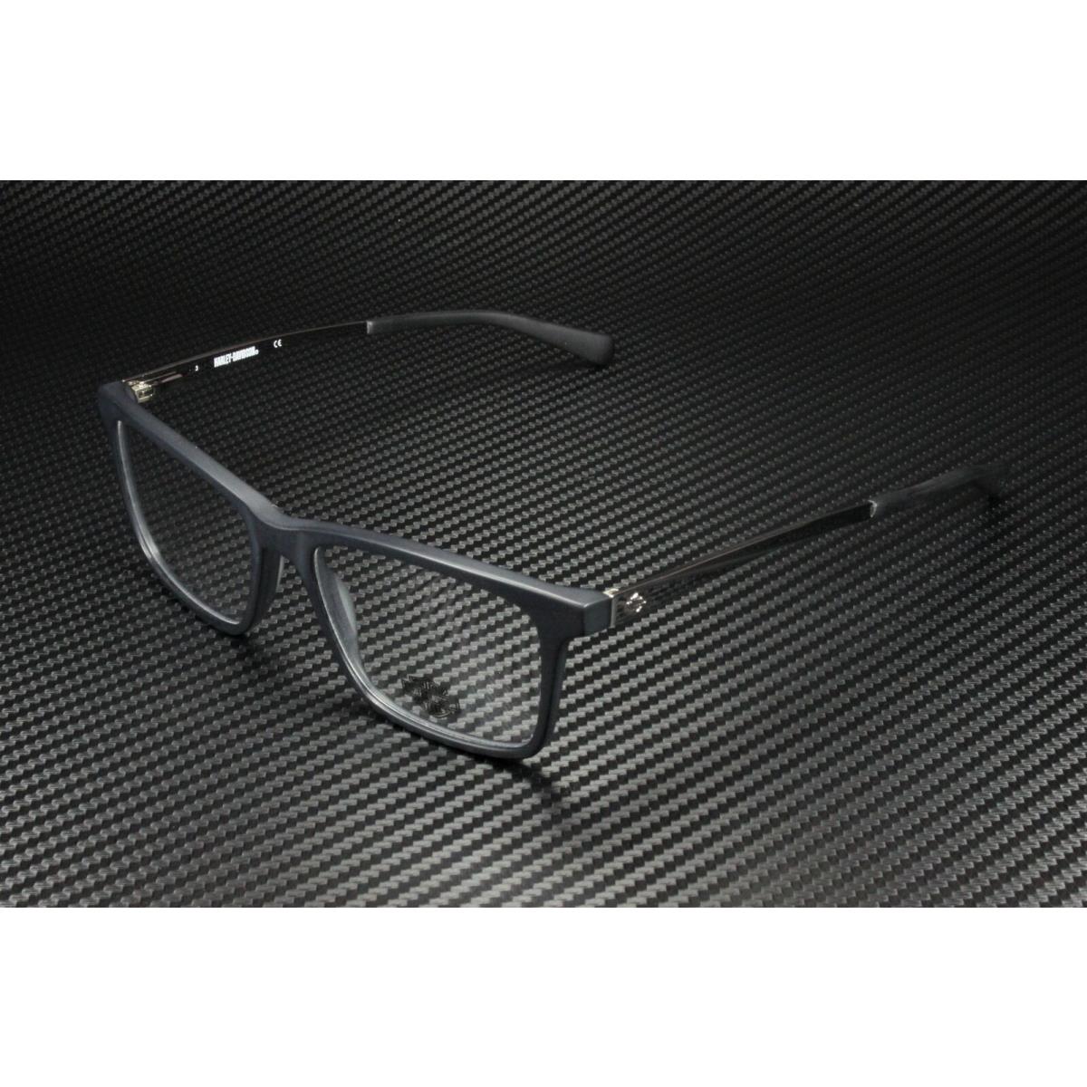 Harley-davidson HD0779 002 Matte Black Clear Lens Plastic 54 mm Men`s Eyeglasses