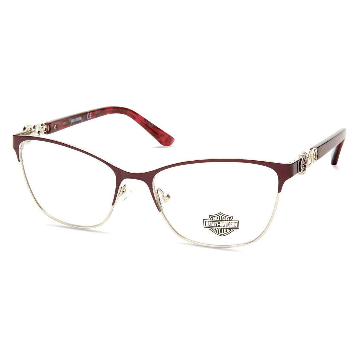 Harley Davidson HD0553 Eyeglasses Shiny Bordeaux 55mm