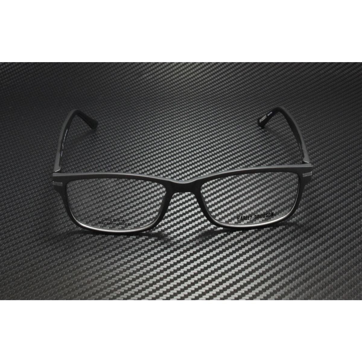 Harley-davidson HD0496 B84 Black Clear Lens Injected 55 mm Men`s Eyeglasses