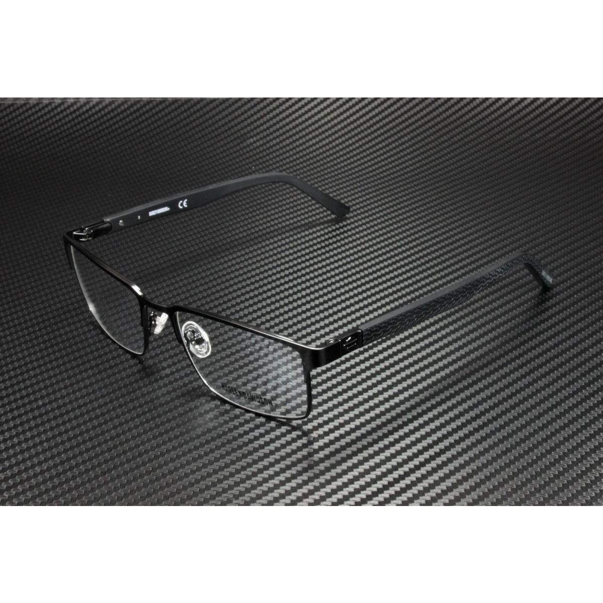 Harley-davidson HD0716 001 Shiny Black Clear Lens Metal 54 mm Men`s Eyeglasses