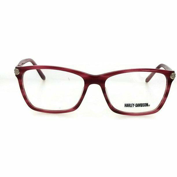 Harley Davidson HD0531 Burgundy 065 Plastic Eyeglasses Frame 53-16-135 W/stones