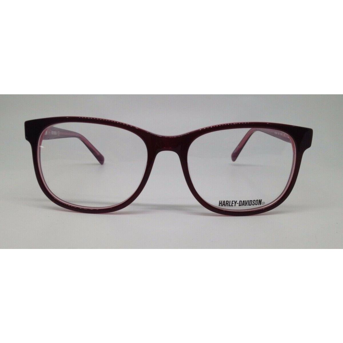 Harley Davidson HD0546 Burgundy 069 Plastic Eyeglasses Frame 53-17-140 W/stones