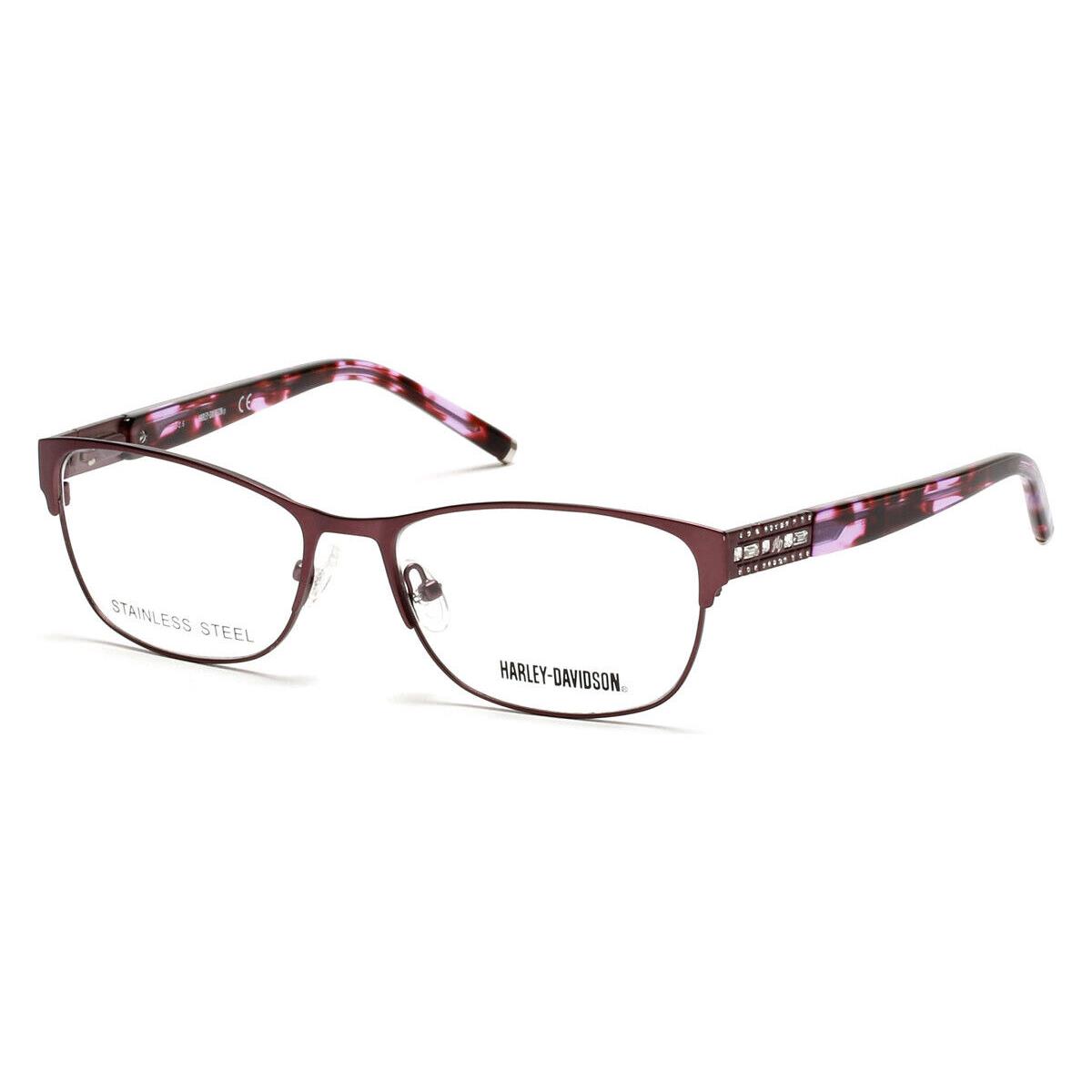 Harley Davidson HD0540 Eyeglasses Matte Violet Rectangle 56mm