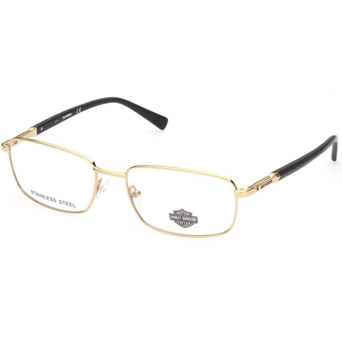 Harley-davidson Extra Large Eyeglasses HD0826 032 61-18 Gold Black Frames