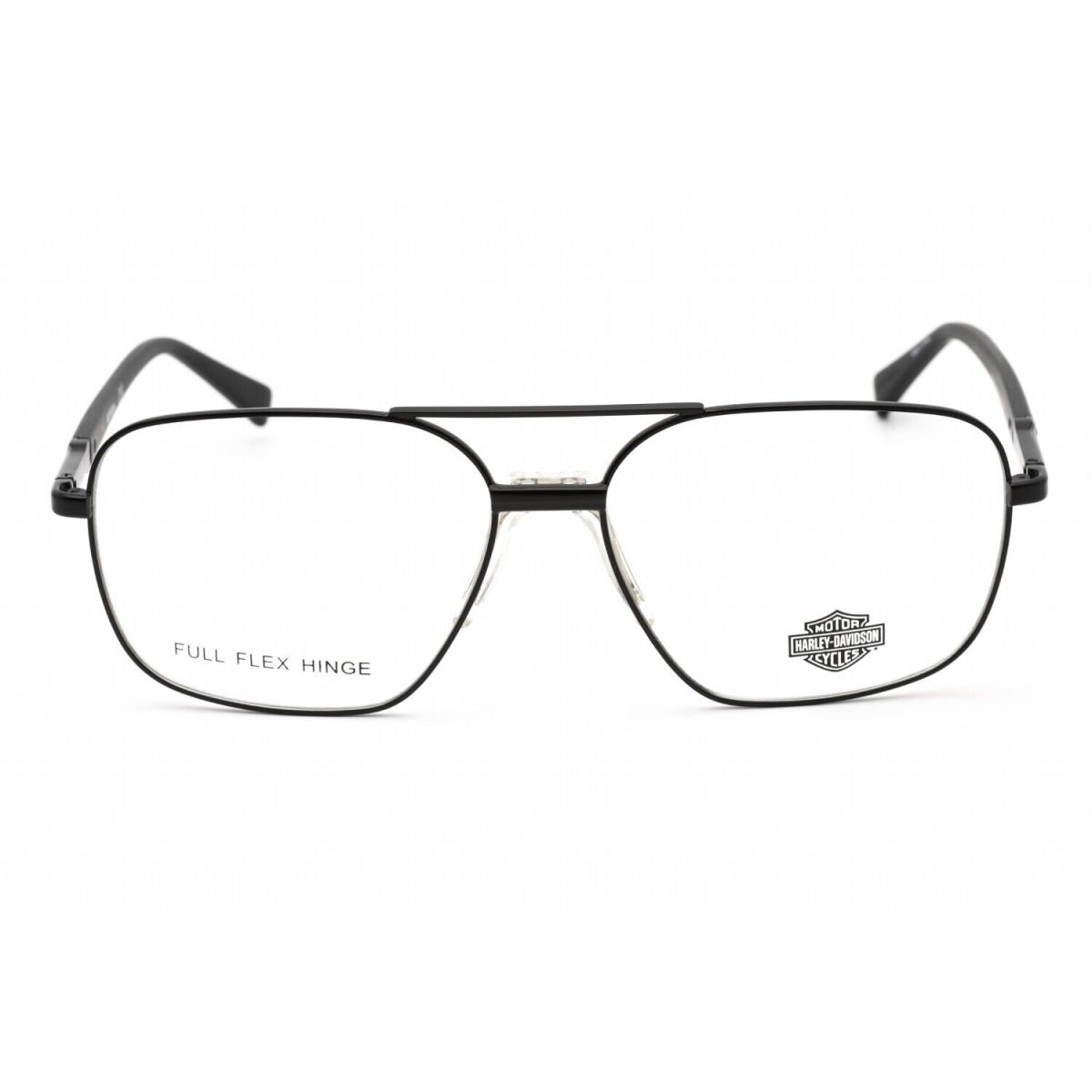 Harley Davidson HD0827 002 Aviator Matte Black Eyeglasses