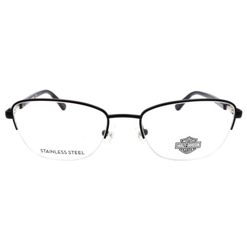 Harley Davidson HD0550 002 Women`s Glasses Half-rim 53-18-140 Matte Black