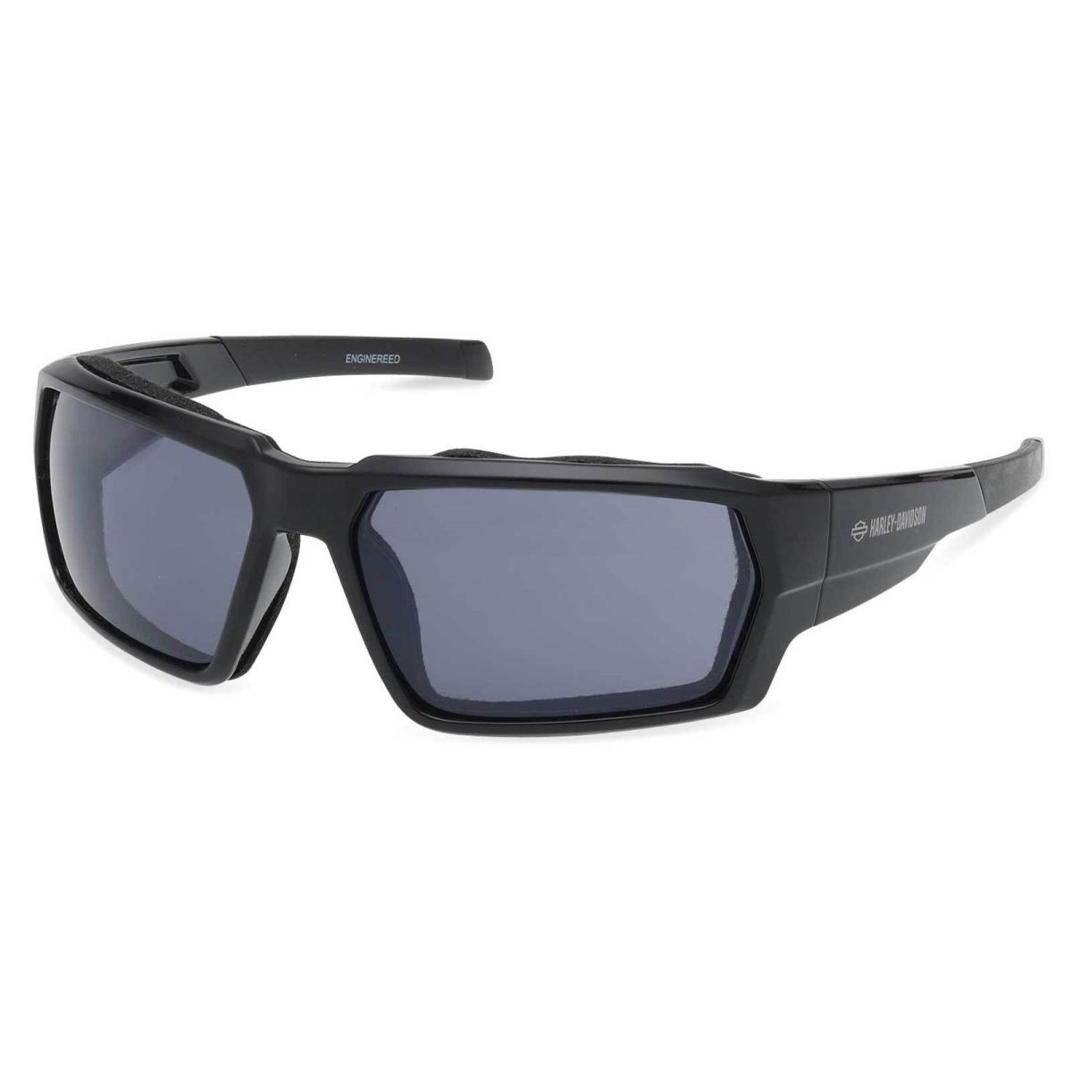 Harley-davidson Men`s Engineered Plastic Sunglasses Shiny Black Frames