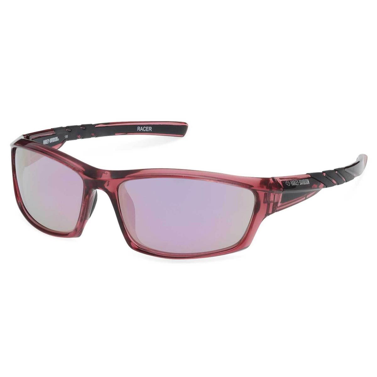 Harley-davidson Women`s Racer Square Sunglasses Shiny Violet Plastic Frames