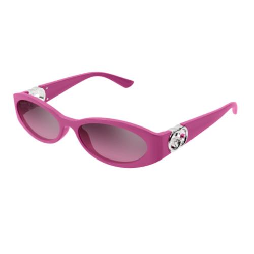 Gucci GG1660S 003 Fuchsia/pink Gradient/mirrored Cat Eye Women`s Sunglasses