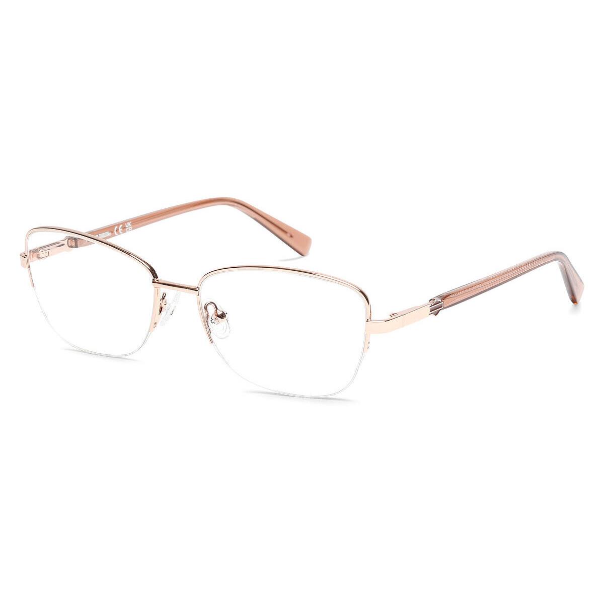 Harley Davidson HD0576 Eyeglasses Women Shiny Rose Gold 55mm