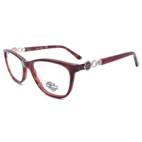 Harley Davidson HD0554 069 Women`s Eyeglasses Frames 51-16-140 Shiny Bordeaux