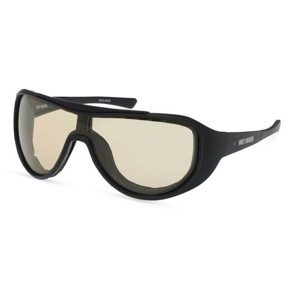 Harley-davidson Mens Badlands Shield Photochromic Sunglasses Matte Black Frames