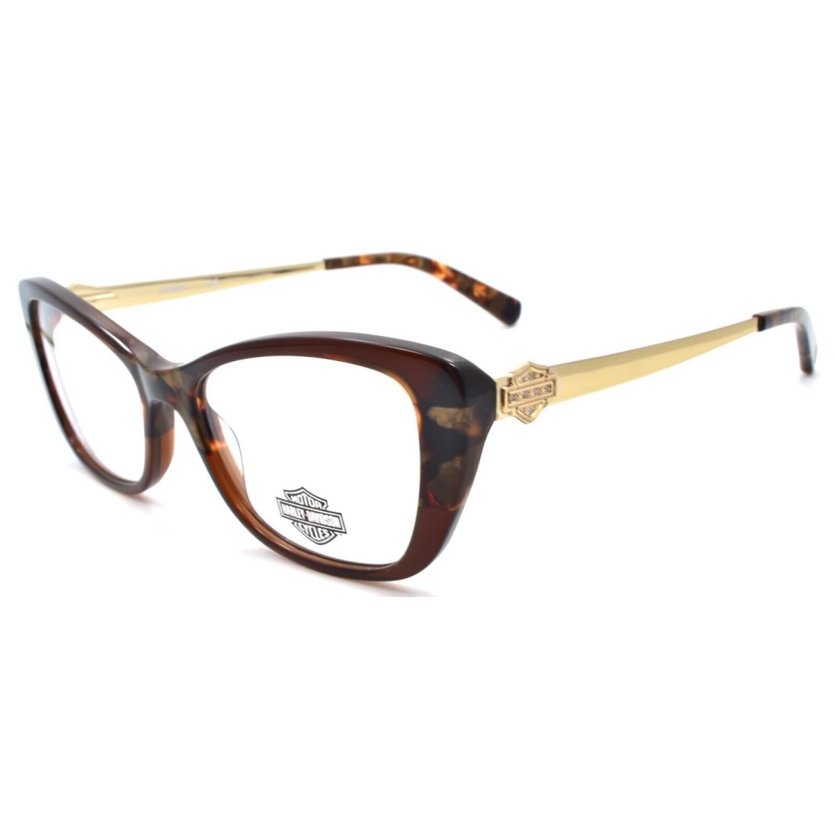 Harley Davidson HD0557 050 Women`s Eyeglasses Frames 51-16-140 Brown / Gold