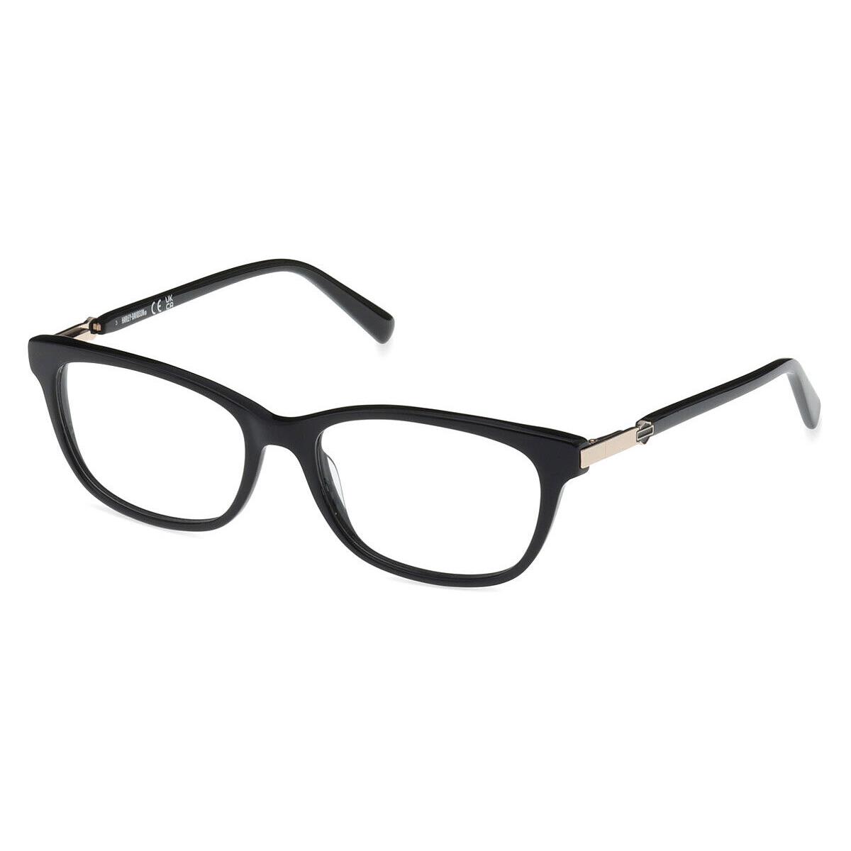 Harley Davidson HD0578 Eyeglasses Women Shiny Black 53mm