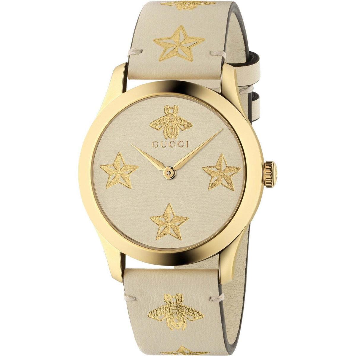 Gucci YA1264096 G-timeless 38MM Women`s Two-tone Leather Watch