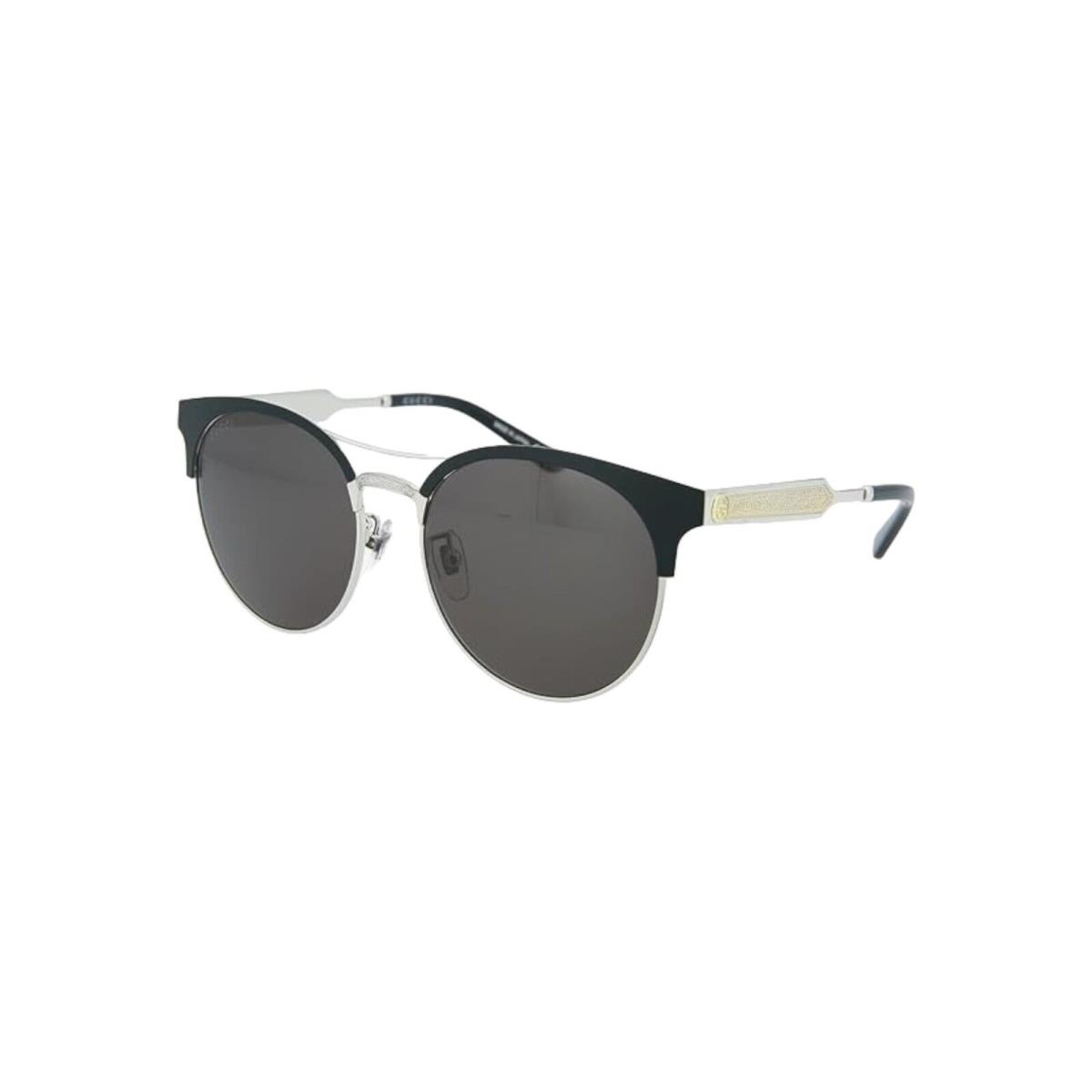 Gucci Oval GG0075S 001 Matte Black/silver Size 56-18-145 Sunglasses