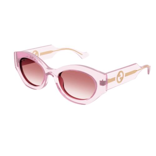Gucci GG1553S 003 Pink/red Gradient Oversized Square Women`s Sunglasses