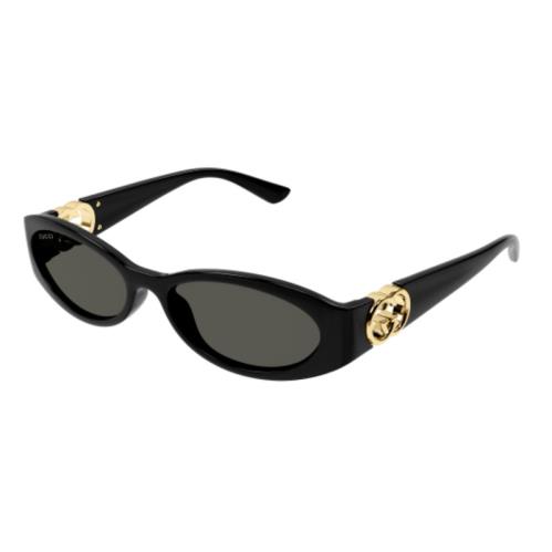 Gucci GG1660S 001 Black/grey Cat Eye Women`s Sunglasses