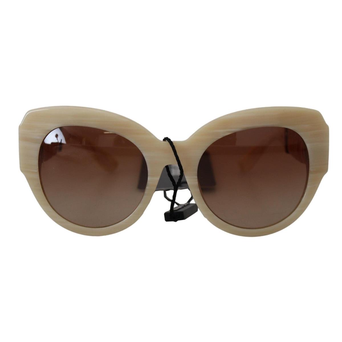 Dolce Gabbana Beige Acetate Full Rim Brown Lense DG4294 Sunglasses