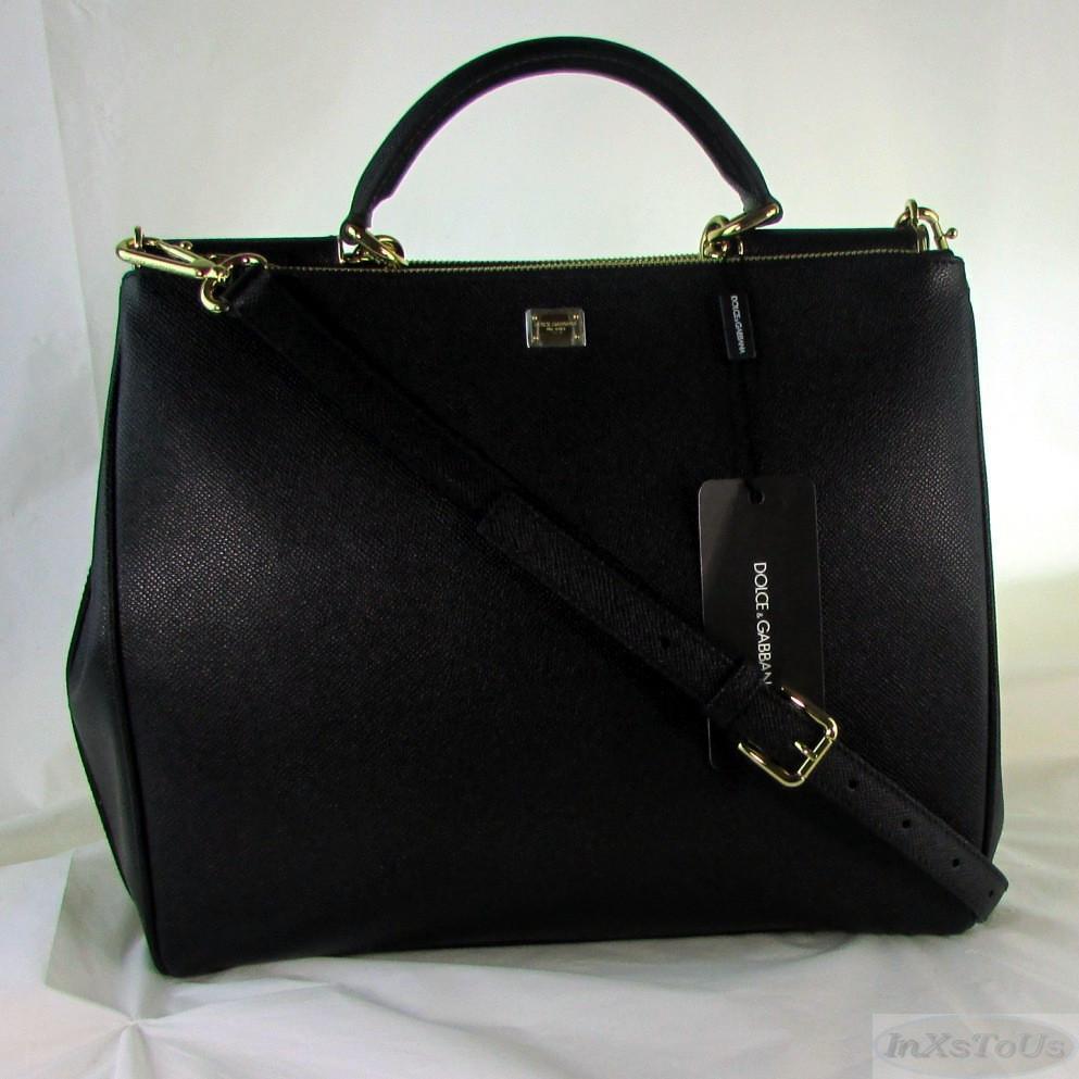 Dolce Gabbana D G Shopping Vitello Dauphine Leather Tote - Nero Black