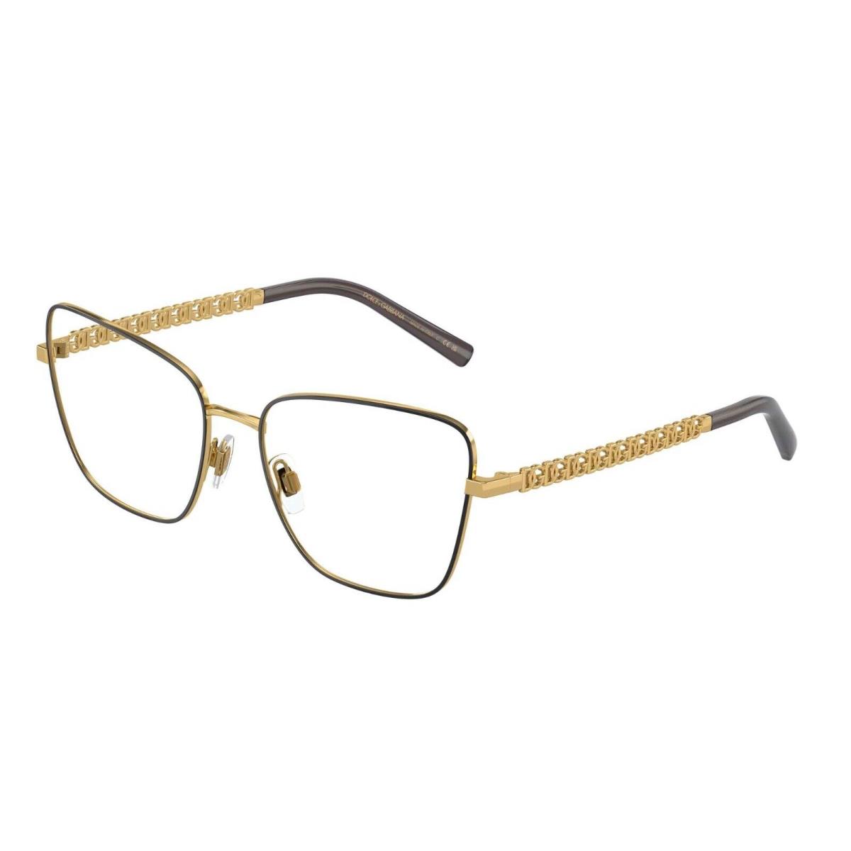 Dolce Gabbana DG 1346 Gold Matte Black 1311 Eyeglasses