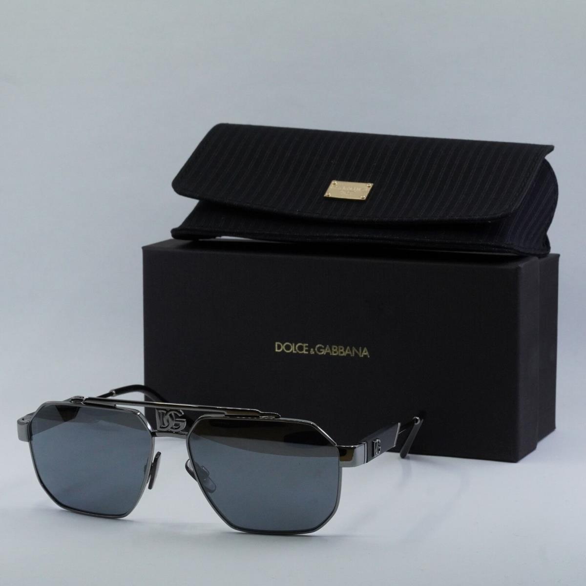 Dolce Gabbana DG2294 04/6G Gunmetal/light Gray Mirrored Black 59-15-145