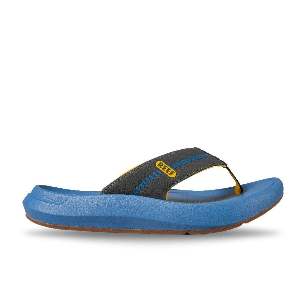 Reef Men`s Swellsole Cruiser Flip Flop Sandals - Yellow/black/blue - Yellow/Black/Blue