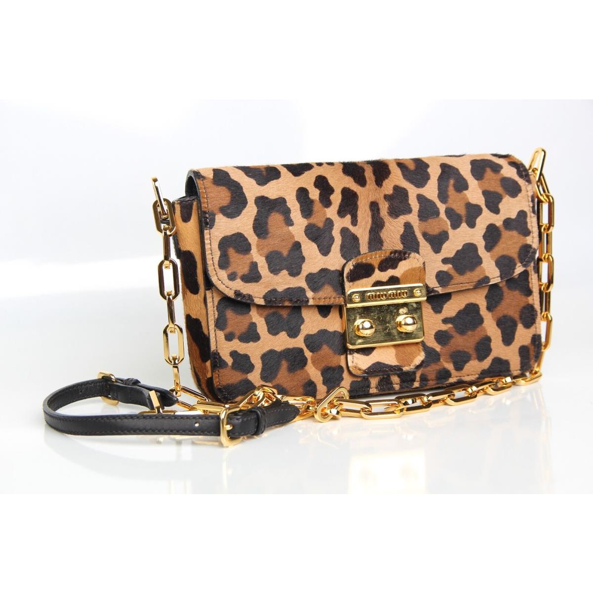 Miu Miu Bandoliera Leopard-print Calf Hair Shoulder Bag RT0544