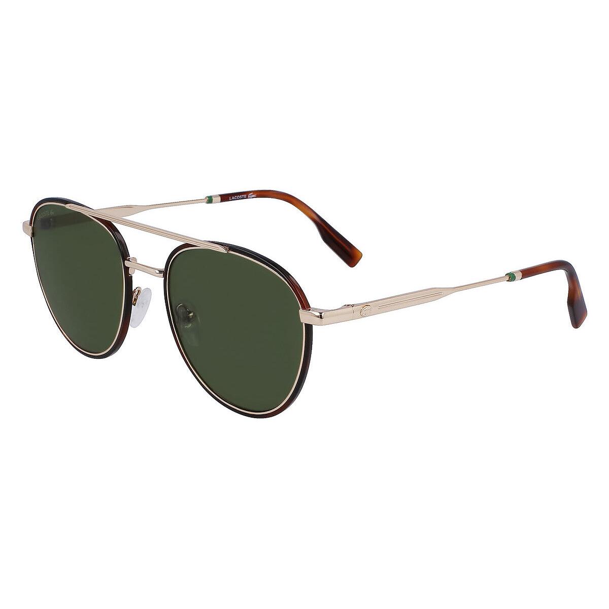 Lacoste L258S Sunglasses Men Shiny Gold Aviator 53mm