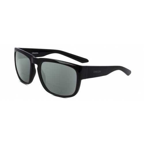 Dragon Alliance RUNE-001 Unisex Polarized Bifocal Sunglasses Black 58 mm 41 Opt Grey