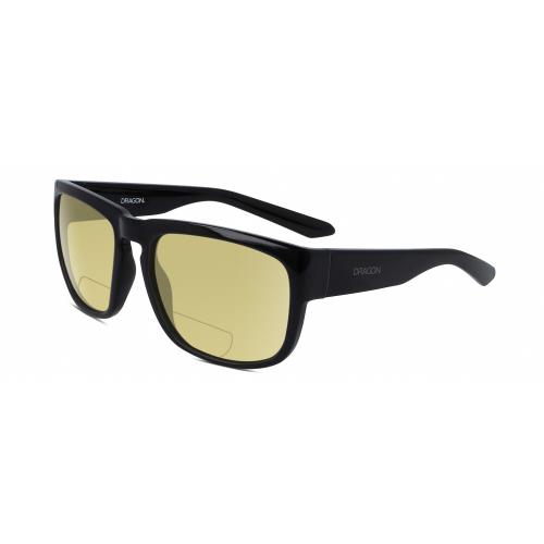 Dragon Alliance RUNE-001 Unisex Polarized Bifocal Sunglasses Black 58 mm 41 Opt Yellow