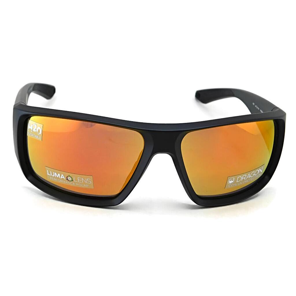 Dragon Equinox X Floating Sunglasses Matte Black / Polarized LL Orange Ion