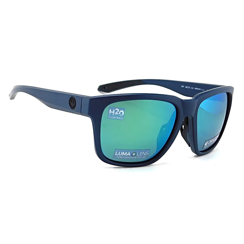 Dragon Mariner X Floating Sunglasses Matte Navy / LL Polarized Deep Green Ion