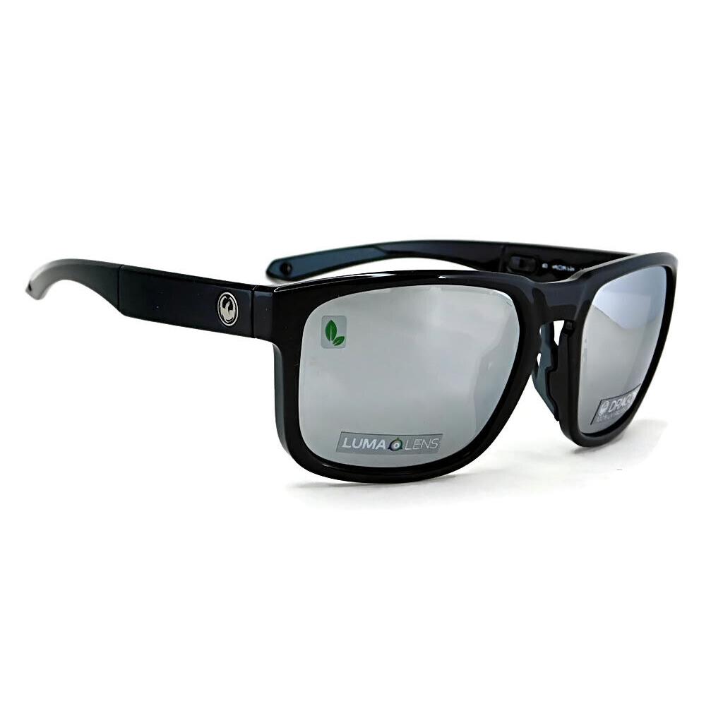 Dragon Latitude XP Sunglasses Shiny Black / LL Super Strong Silver I Lens