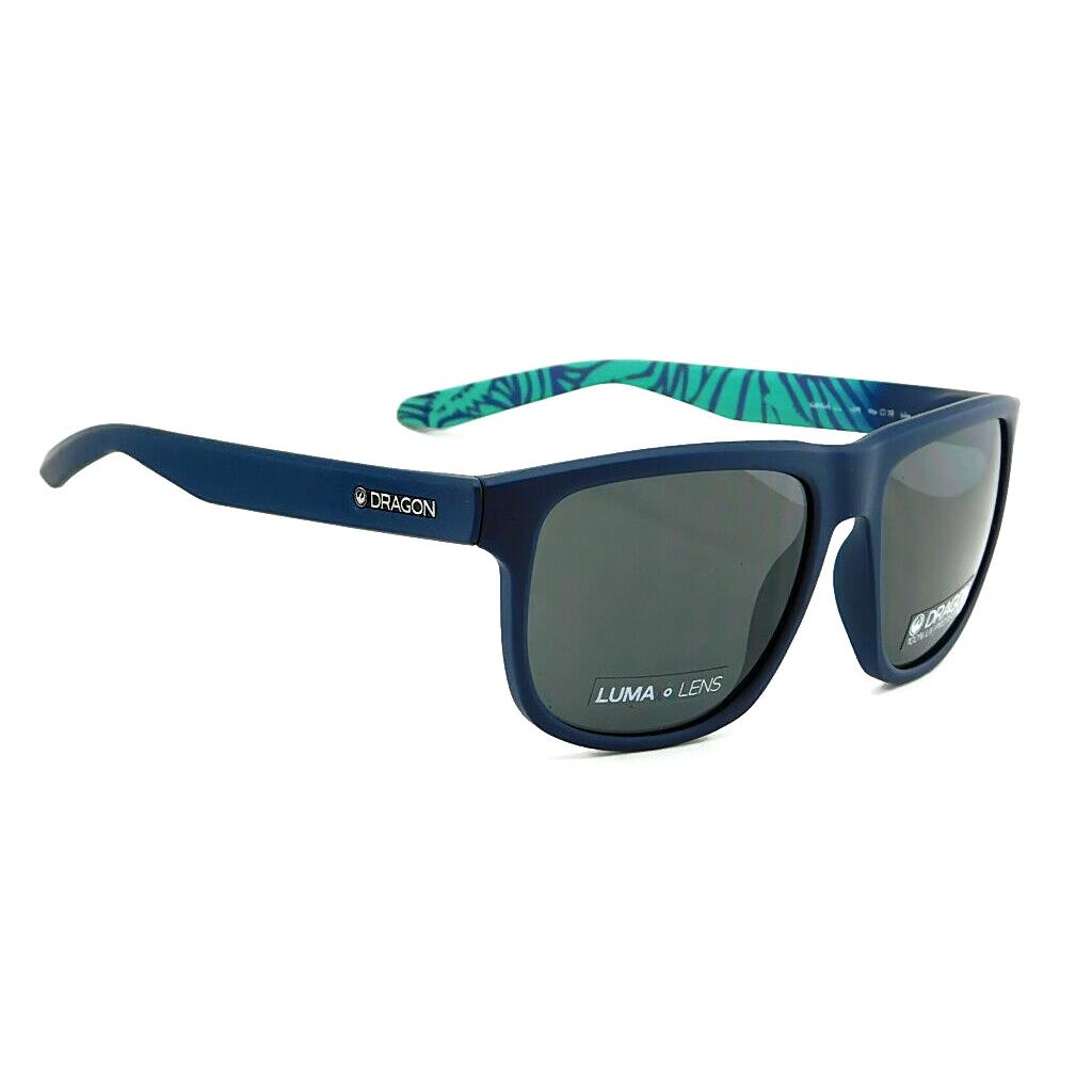 Dragon Sesh LL Sunglasses 419 - Matte Navy Tropics / Smoke Lens