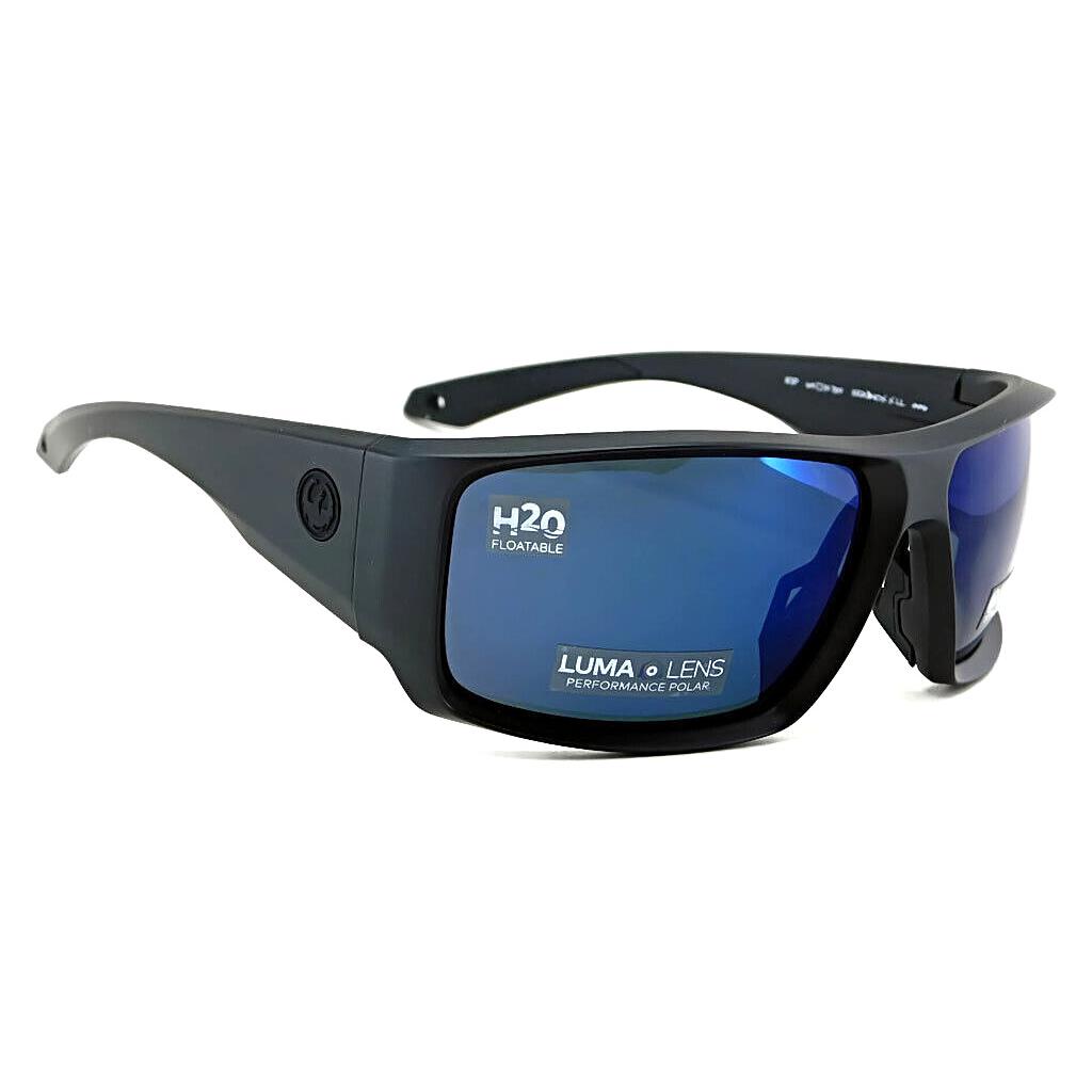 Dragon Equinox X Floating Sunglasses Matte Black / Polarized Blue Mirror