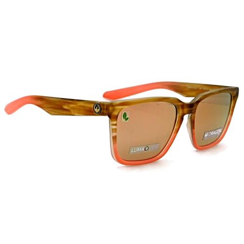 Dragon Baile Sunglasses 681 - Sunset Horn / Lumalens Rose Gold Ion Lens