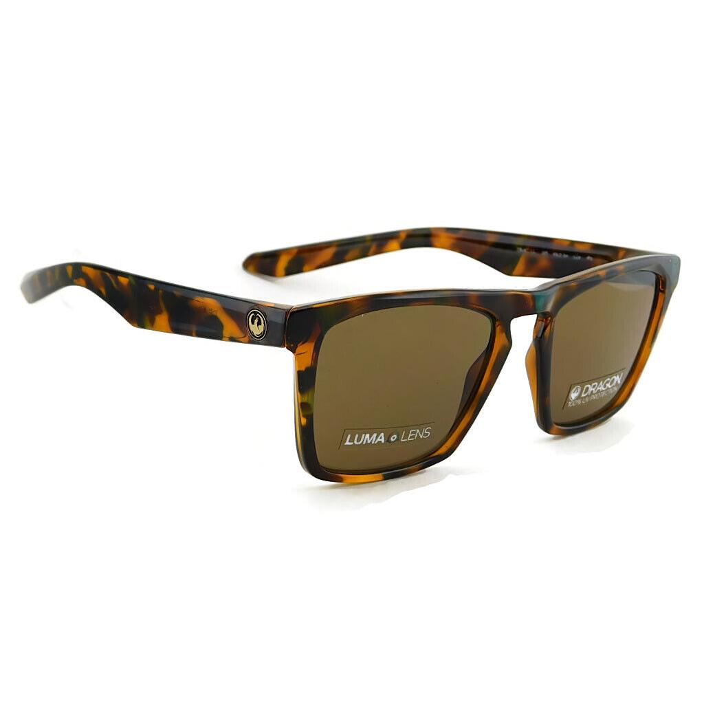 Dragon Drac Sunglasses Tortoise Blue / Lumalens Brown Lens - Frame: Tortoise w/ Blue, Lens: Brown