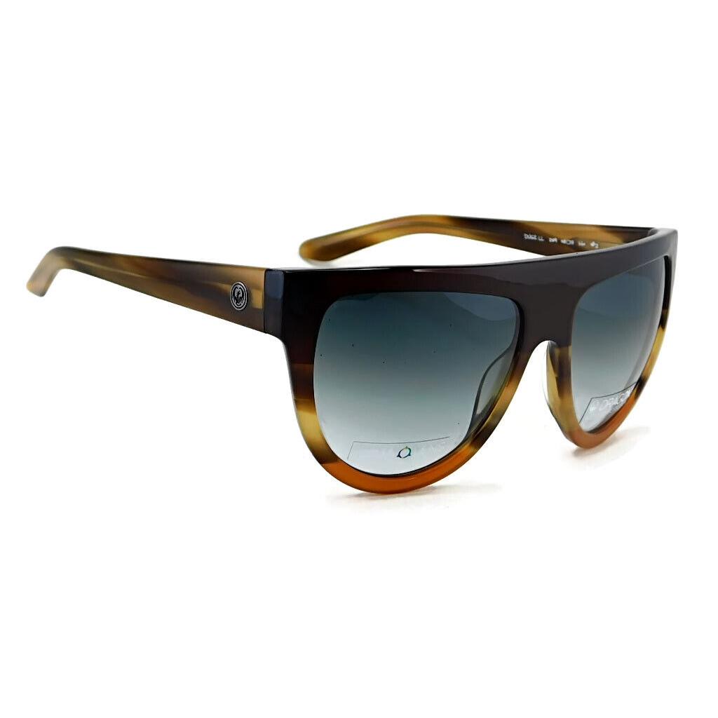 Dragon Dusk Sunglasses Dark Brown Horn / Lumalens Gradient Smoke Lens